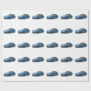 Papel De Presente desenho do carro azul 240sx 