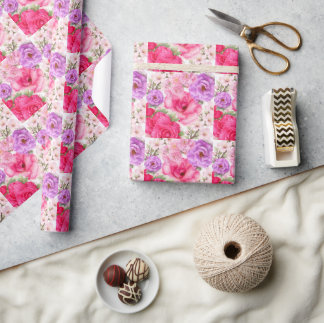 Papel De Presente Desenho Floral