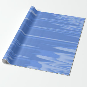 Papel De Presente Desenho Ondulado Azul Centáurea