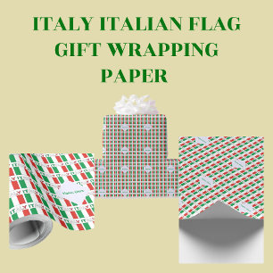 Papel De Presente Desenho Personalizado de Herança com Bandeira Ital
