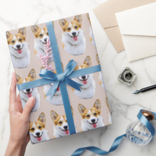 Papel De Presente Desenho Personalizado do Cão Galês Corgi