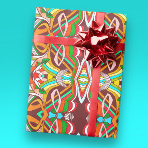 Papel De Presente Desenhos Coloridos