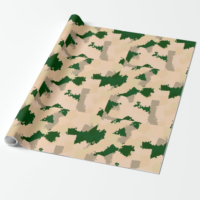 Papel De Presente Desert Oasis Camo (Desenrolado)