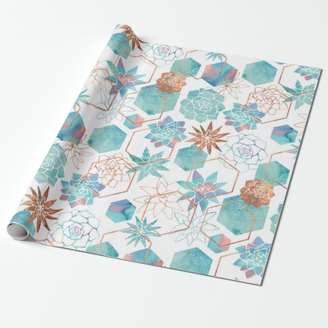 Papel De Presente Deserto de Cobre Rustado (Desenrolado)