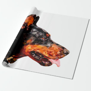 Papel De Presente Design abstrato de triângulo de baixo polímero