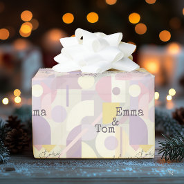 Papel De Presente Design abstrato minimalista com cores pastosas