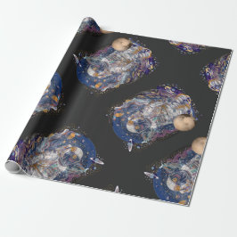 Papel De Presente Design astronauta