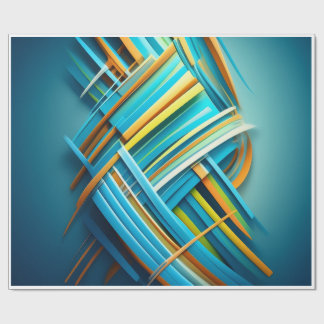 Papel De Presente design Azul abstart