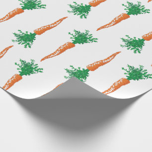 Papel De Presente Design bonito da páscoa da cenoura