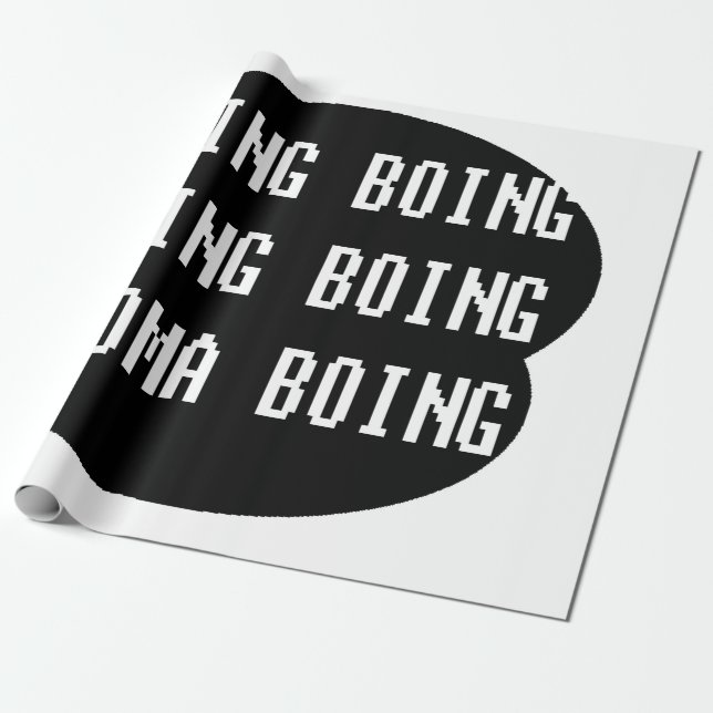 Papel De Presente DESIGN BRANCO E NEGRO, usando palavras da parede (Desenrolado)
