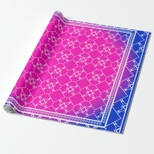 Papel De Presente Design com padrão geométrico desenhado à mão com a