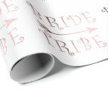 Papel De Presente design cor-de-rosa do tribo da noiva do ouro do<br><div class="desc">Design na moda e à moda que representa o texto cor-de-rosa do tribo noiva" do ouro do falso da "e uma seta. Você pode personalizar o produto escolhendo a cor do fundo.</div>