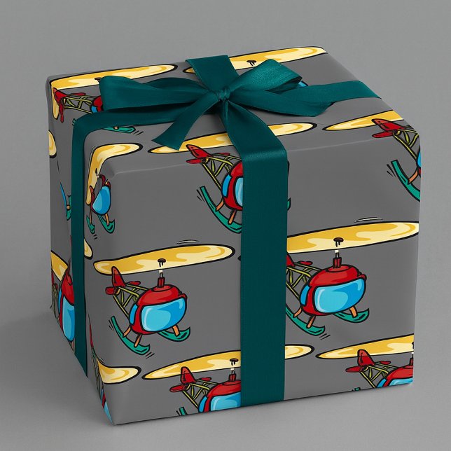 Papel De Presente Design da Aviação de Diversão de Helicóptero Verme (Criador carregado)