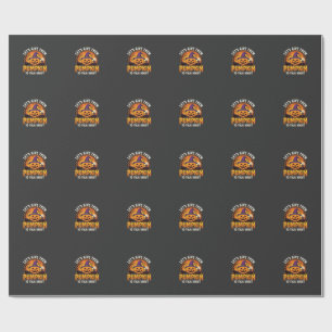 Papel De Presente Design de Abóbora Divertida Pun Halloween_1