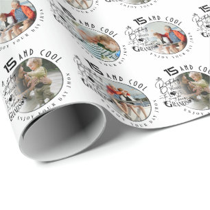 Papel De Presente Design de Aniversário de Foto Simples e Fofo para 