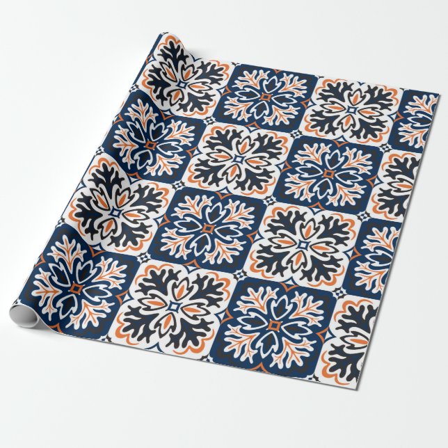 Papel De Presente Design de azulejo de cerâmica Azulejos. Mt. traque (Desenrolado)
