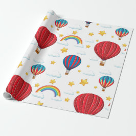 Papel De Presente Design de balão de ar quente