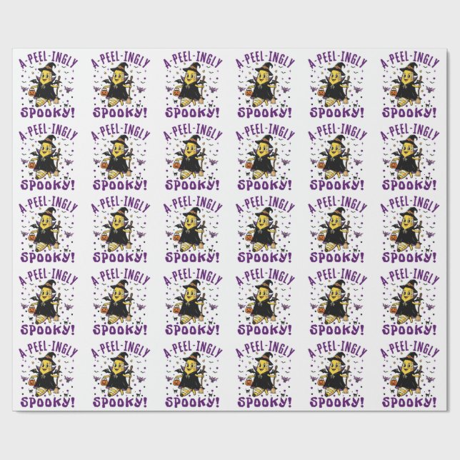 Papel De Presente Design de Banana de Halloween, uma espécie de desg (Aberto)