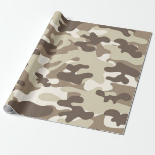 Papel De Presente Design de Brown Camo