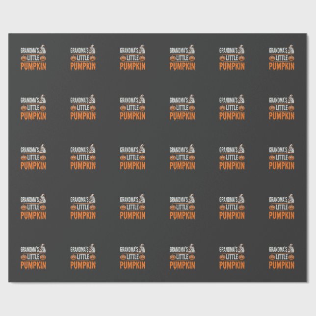 Papel De Presente Design de Bruxa de Halloween da Pequena Abóbora da (Aberto)