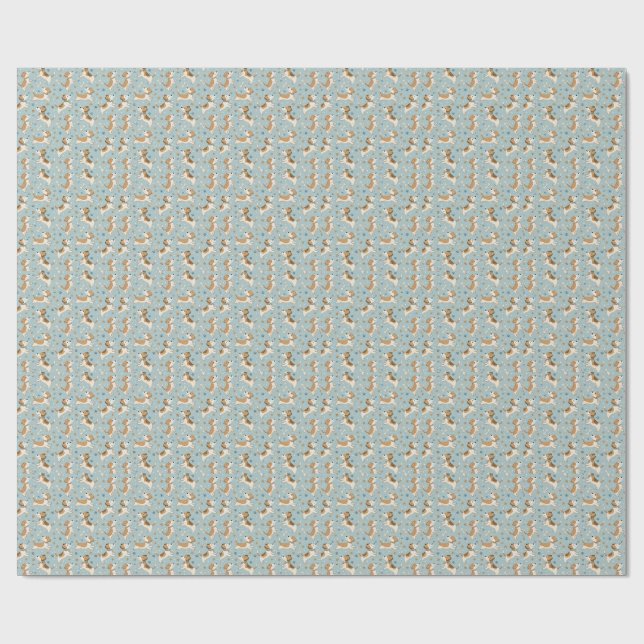 Papel De Presente Design de Cachorro Fofo para Crianças - Padrão de  (Aberto)
