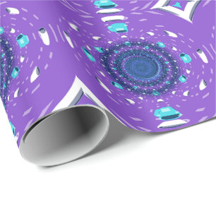 Papel De Presente Design de Café Dimensionável Roxo