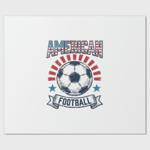 Papel De Presente Design de Camisa de Bola de Futebol Americano Vint