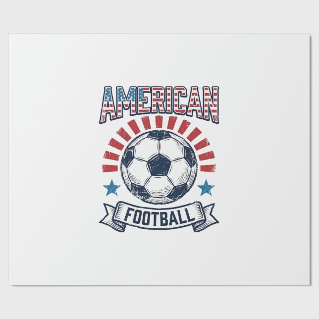 Papel De Presente Design de Camisa de Bola de Futebol Americano Vint (Aberto)