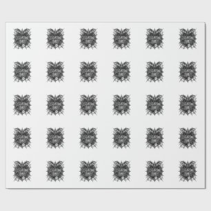 Papel De Presente Design de Camisa Vintage de Teia de Aranha de Morc