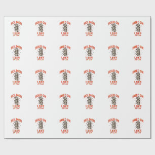 Papel De Presente Design de Camisa Vintage Divertido Gato Segure-se