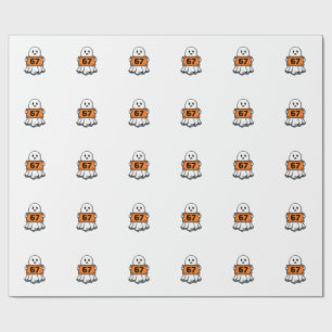 Papel De Presente Design de Camisa Vintage Ghost Number 67 de Hallow