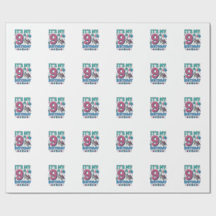 Papel De Presente Design de Camisa Vintage Infantil Tartaruga de Ani
