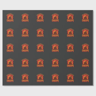 Papel De Presente Design de camiseta de Halloween Chillin With My Cr