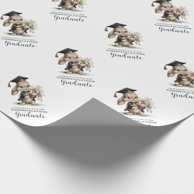 Papel De Presente Design de coelho de formatura de jardim de infânci (Ponta)