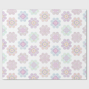Papel De Presente Design de cor brilhante inspirada Hmong (X-Large)