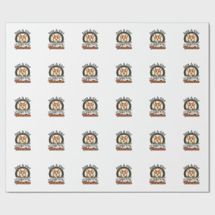 Papel De Presente Design de Corgi no Dia dos Namorados para Amantes