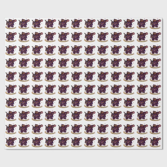 Papel De Presente Design de Dice de Warlock (Aberto)