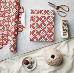 Papel De Presente Design de Estêncil Negrito de Pilha de Natal