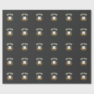 Papel De Presente Design de Fantasma de Halloween Ocidental Boo Haw