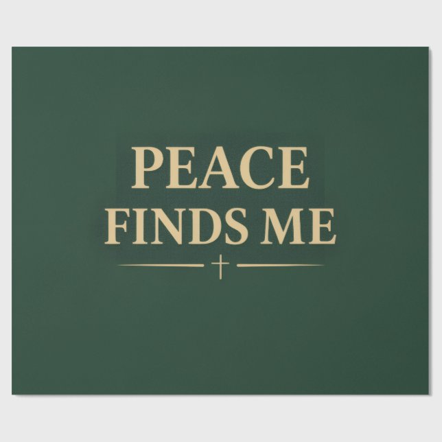 Papel De Presente Design de Fé Cristã A Paz Me Encontra (Aberto)