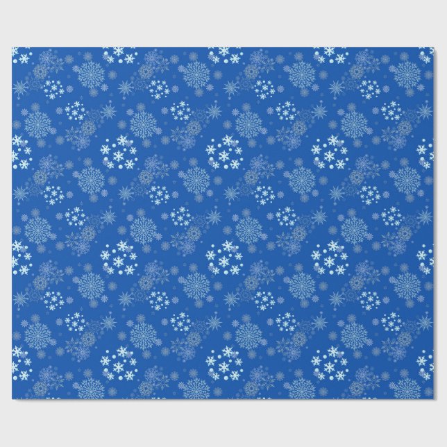Papel De Presente design de floco de neve de inverno de Natal  (Aberto)