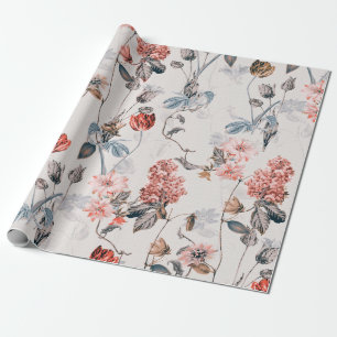 Papel De Presente design de flor sem costura com girassol claro