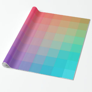 Papel De Presente Design de gradação de cores do arco-íris coloridas