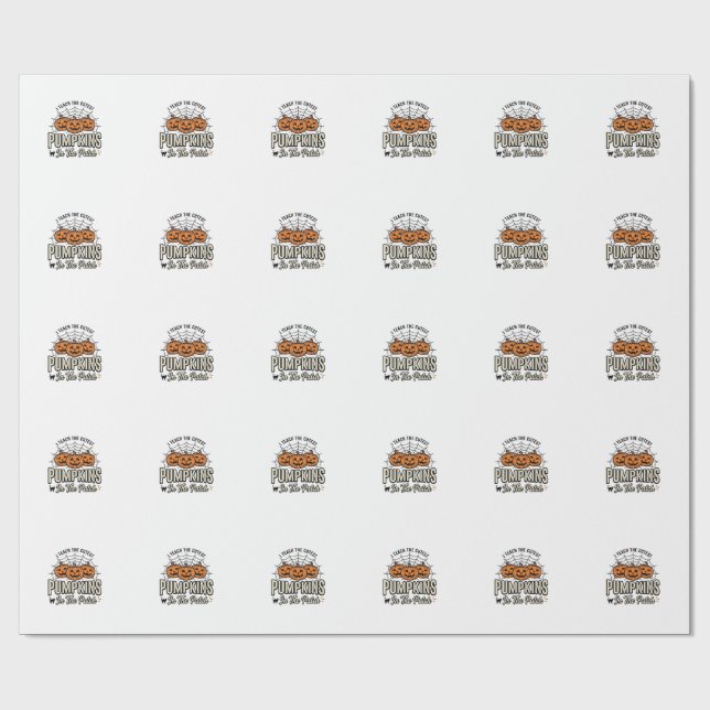 Papel De Presente Design de Halloween Professor Abóbora Fofa_1 (Aberto)
