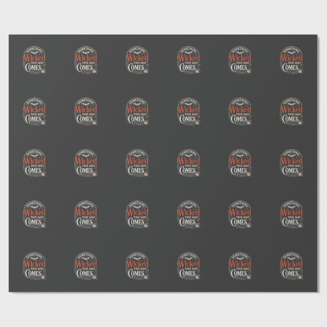 Papel De Presente Design de Halloween Wicked This Way Comes_1 (Aberto)