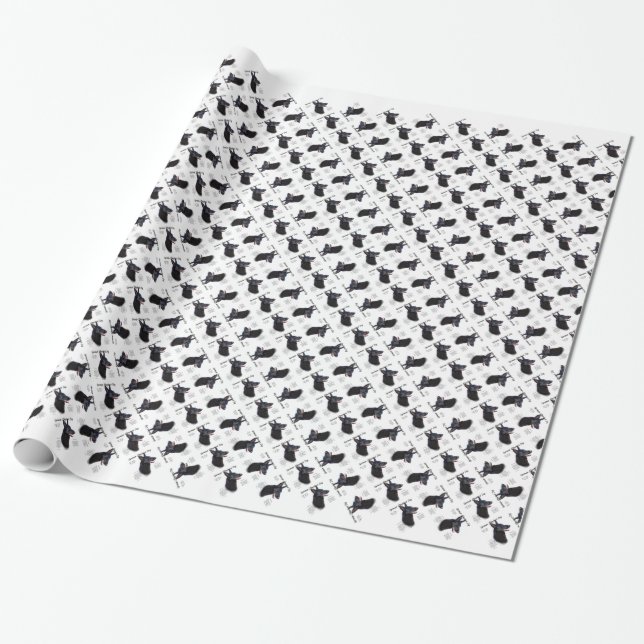 Papel De Presente Design de Histórico de Cachorro german shepherd (p (Desenrolado)