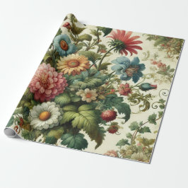 Papel De Presente Design de Jardim Sem Costura