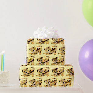 Papel De Presente Design de leopardo em qualquer cor de fundo