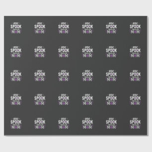 Papel De Presente Design de Mãe Espetacular de Halloween_1