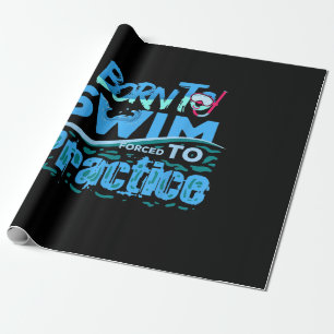 Papel De Presente Design de Natação Engraçada